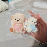 PeachyPuff Pink Big, Blue Small Cute Lina Bear Squishy