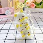 Peachypuff Yellow Four-Linked Cat Squishy Toy