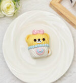 Knitted Lazy Bear Cup Squeeze Toy. Food-Grade Silicone. High Quility