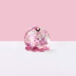 PeachyPuff Pastel Transparent Smiling Octopus Squishy