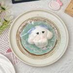 PeachyPuff Long-Eyelash with cute Bow Bunny Squishy