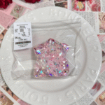 PeachyPuff Pink Sparkling Marshmallow Squishy