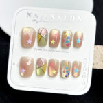 Glass Bead Cat Eye Press-on Nails - Image 3