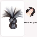 Highlighted Feathery Bun Wig - Image 2