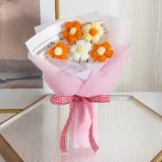 Five Knitted Wool Flower Series