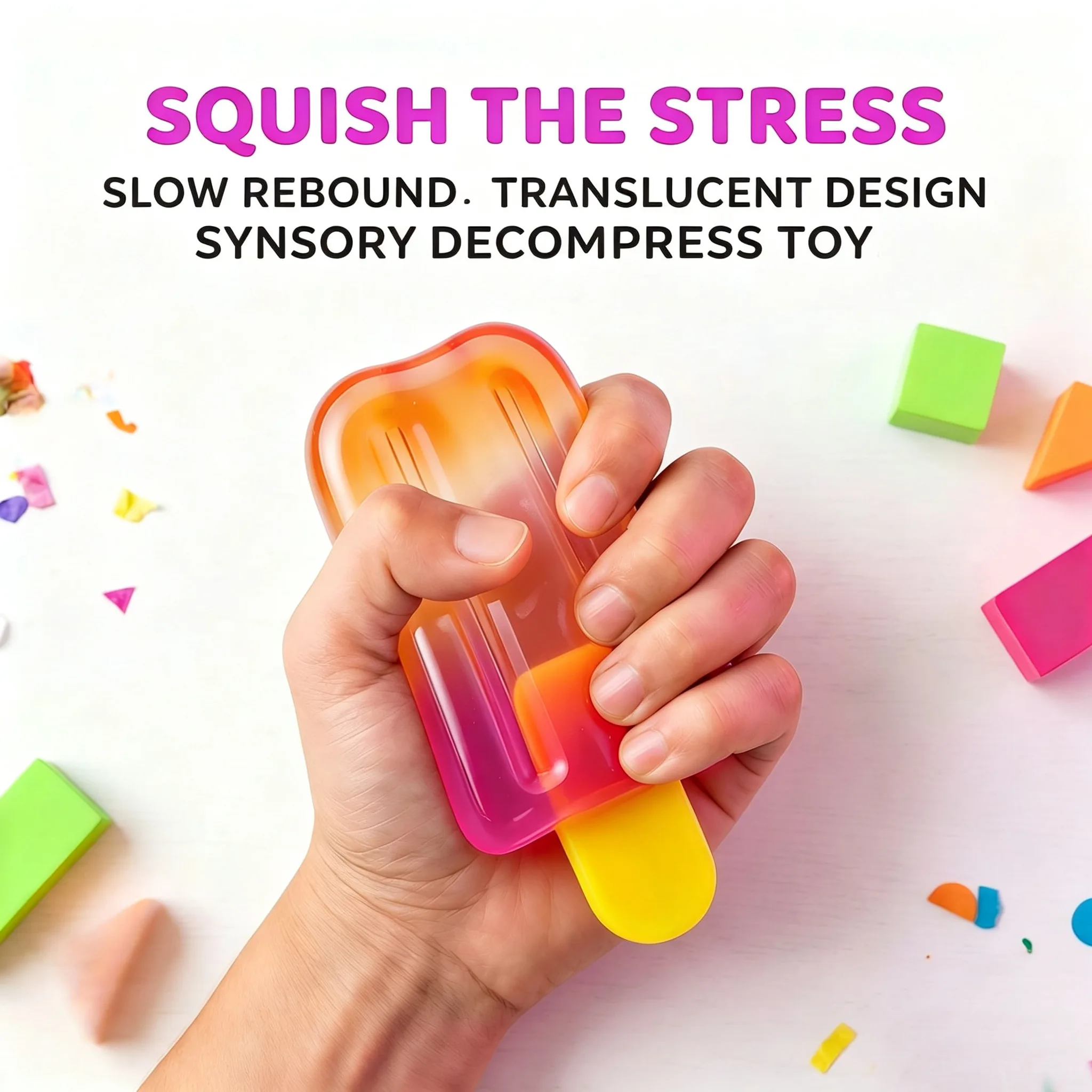 Two-tone ice cream squishy toy