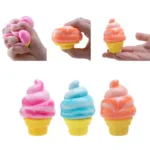 Three-color ice cream squishy toy