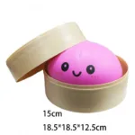 Two-Tone Stress-Relief Bun Squishy (With Steamer Basket) - Image 2