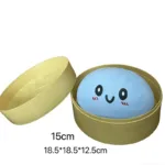 Two-Tone Stress-Relief Bun Squishy (With Steamer Basket) - Image 3