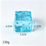 Ice Crystal Transparent Cheese Stress Relief Squishy Toy - Image 3