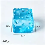 Ice Crystal Transparent Cheese Stress Relief Squishy Toy - Image 4