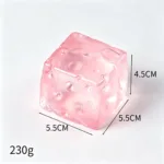 Ice Crystal Transparent Cheese Stress Relief Squishy Toy - Image 5