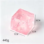 Ice Crystal Transparent Cheese Stress Relief Squishy Toy - Image 6