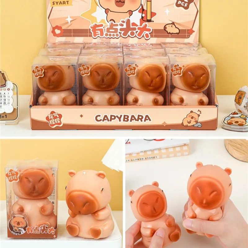 Snappy Capybara Inflatable Squishy – Slow-Rise Stress Relief Toy