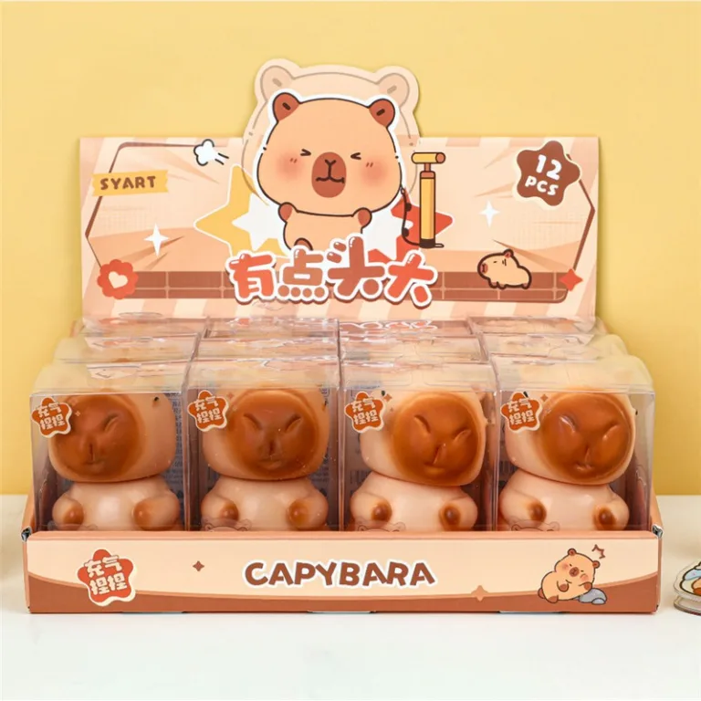 Snappy Capybara Inflatable Squishy – Slow-Rise Stress Relief Toy