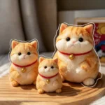 Chubby Orange Cat Squishy – Hand-Painted Kitty, 3 Sizes