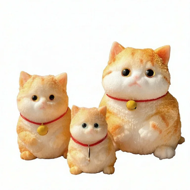 Chubby Orange Cat Squishy – Hand-Painted Kitty, 3 Sizes