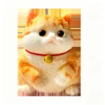 Chubby Orange Cat Squishy – Hand-Painted Kitty, 3 Sizes