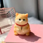 Chubby Orange Cat Squishy – Hand-Painted Kitty, 3 Sizes