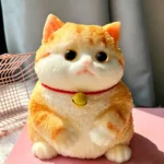 Chubby Orange Cat Squishy – Hand-Painted Kitty, 3 Sizes