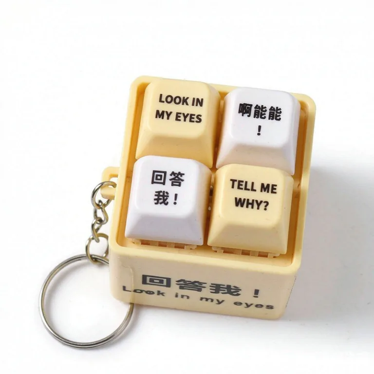 'Answer Me!' Voice Button Keychain – Funny Talking Fidget Toy