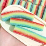 Rainbow Sour Candy Strips Squishy – Stretchy 6-Pack