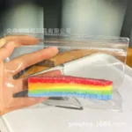 Rainbow Sour Candy Strips Squishy – Stretchy 6-Pack