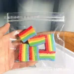 Rainbow Sour Candy Strips Squishy – Stretchy 6-Pack