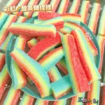Rainbow Sour Candy Strips Squishy – Stretchy 6-Pack
