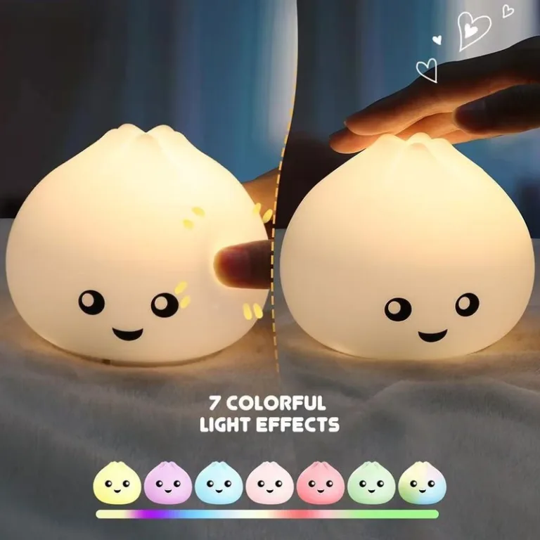 Silicone Tap-Tap Night Light – Cute Bedside Lamp for Kids