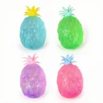 Glitter Pineapple Syrup Ball Squishy – Large Slow-Rise Stress Toy