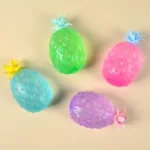 Glitter Pineapple Syrup Ball Squishy – Large Slow-Rise Stress Toy