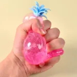 Glitter Pineapple Syrup Ball Squishy – Large Slow-Rise Stress Toy