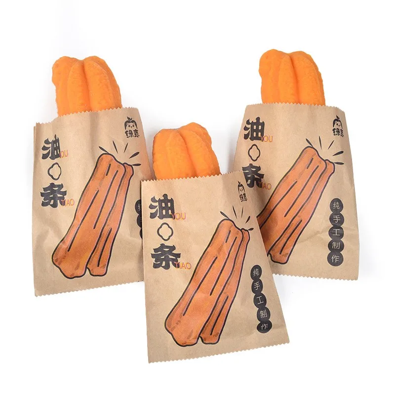 Golden Cruller Fried Dough Stick Squishy – Breakfast Squeeze Toy